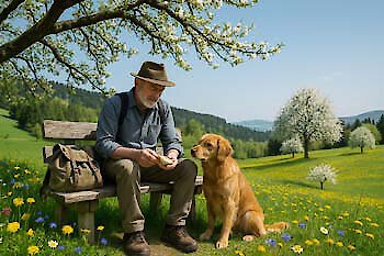 Frühlingslandschaft zu Ostern im Bayerischen Wald
